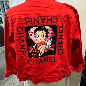 Inspired Red Betty Boop Denim Jacket
